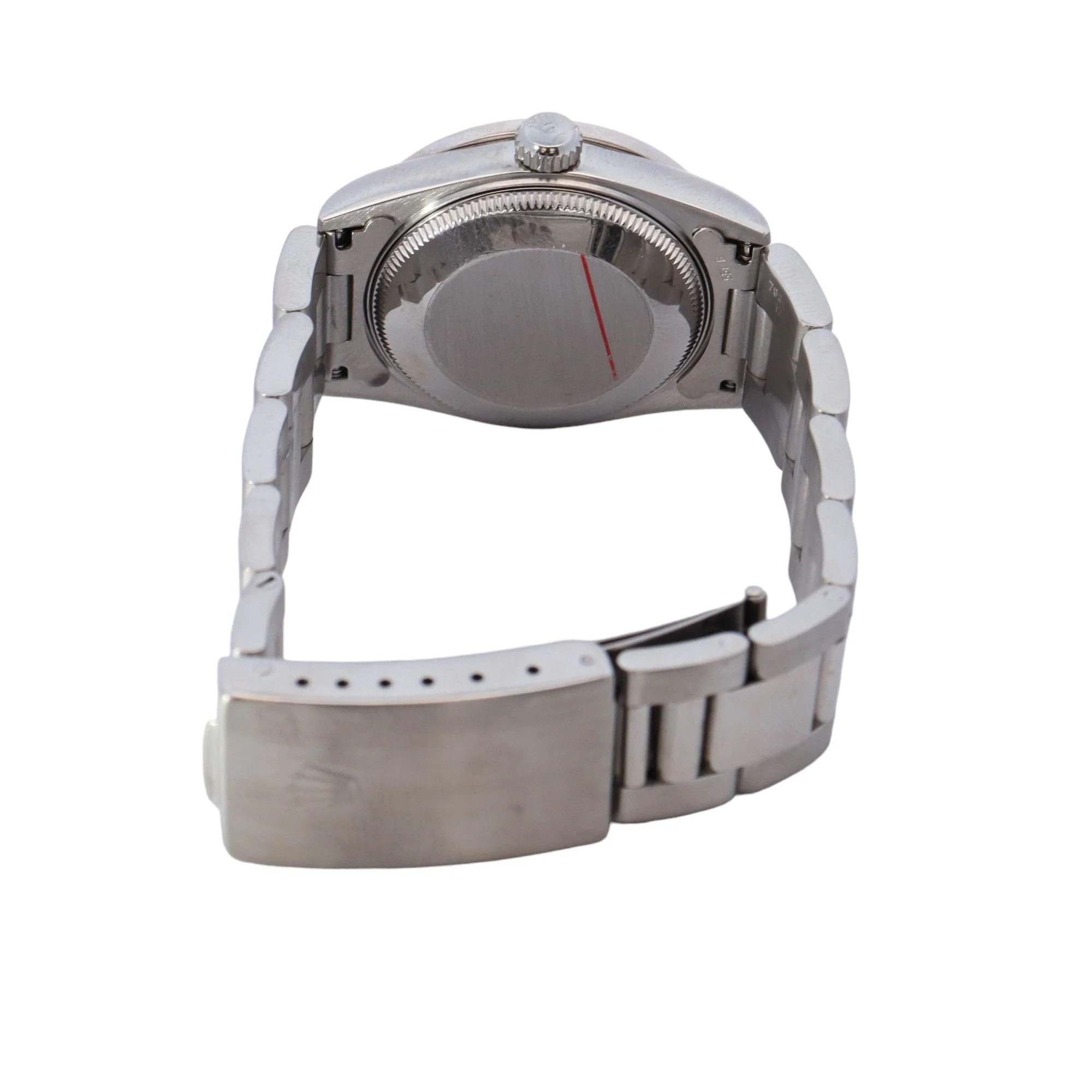Rolex Oyster Perpetual Stainless Steel 31mm MOP Diamond Dot Dial Watch Reference #: 67480 - Image 4