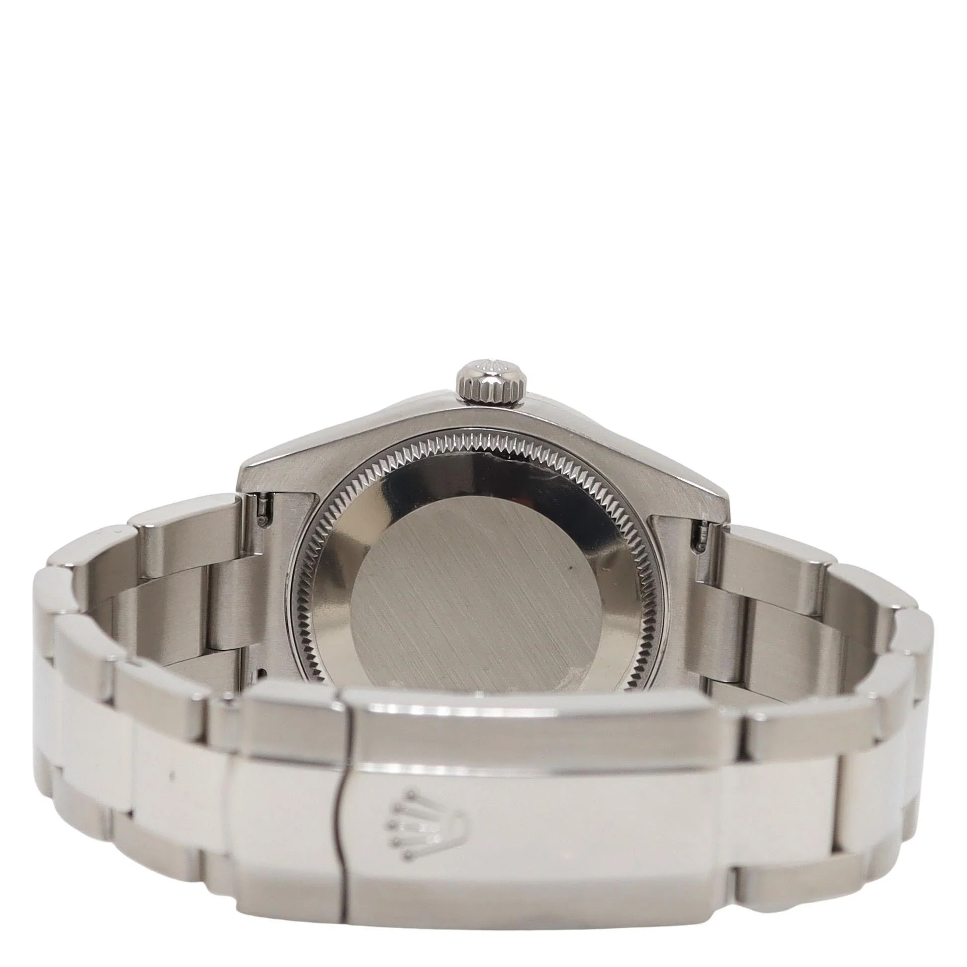 Rolex Oyster Perpetual Stainless Steel 31mm White Custom MOP Diamond Dial Watch Reference# 67480 - Image 4