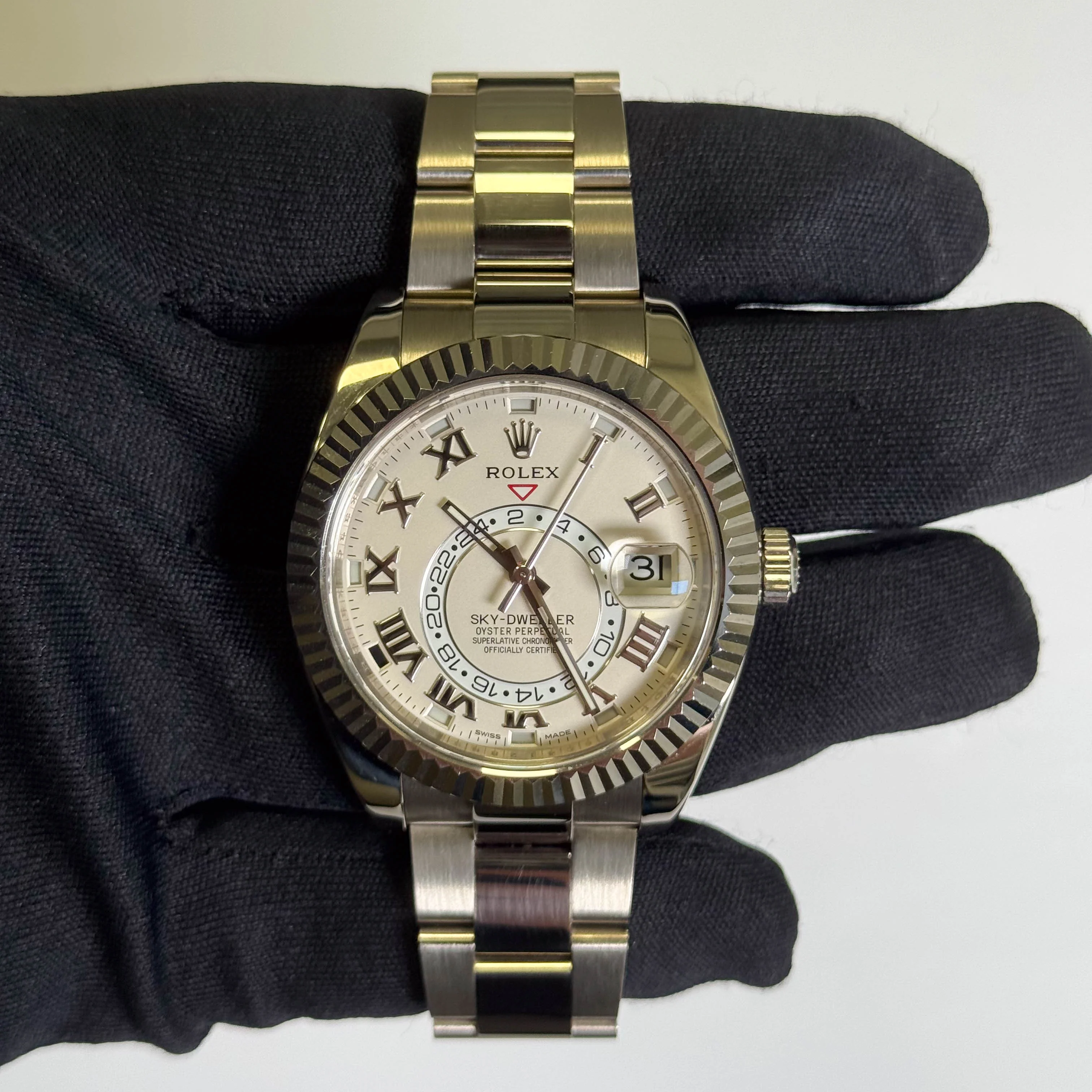 Rolex Sky-Dweller 42mm Ivory Dial Watch Ref# 326939 - Image 2