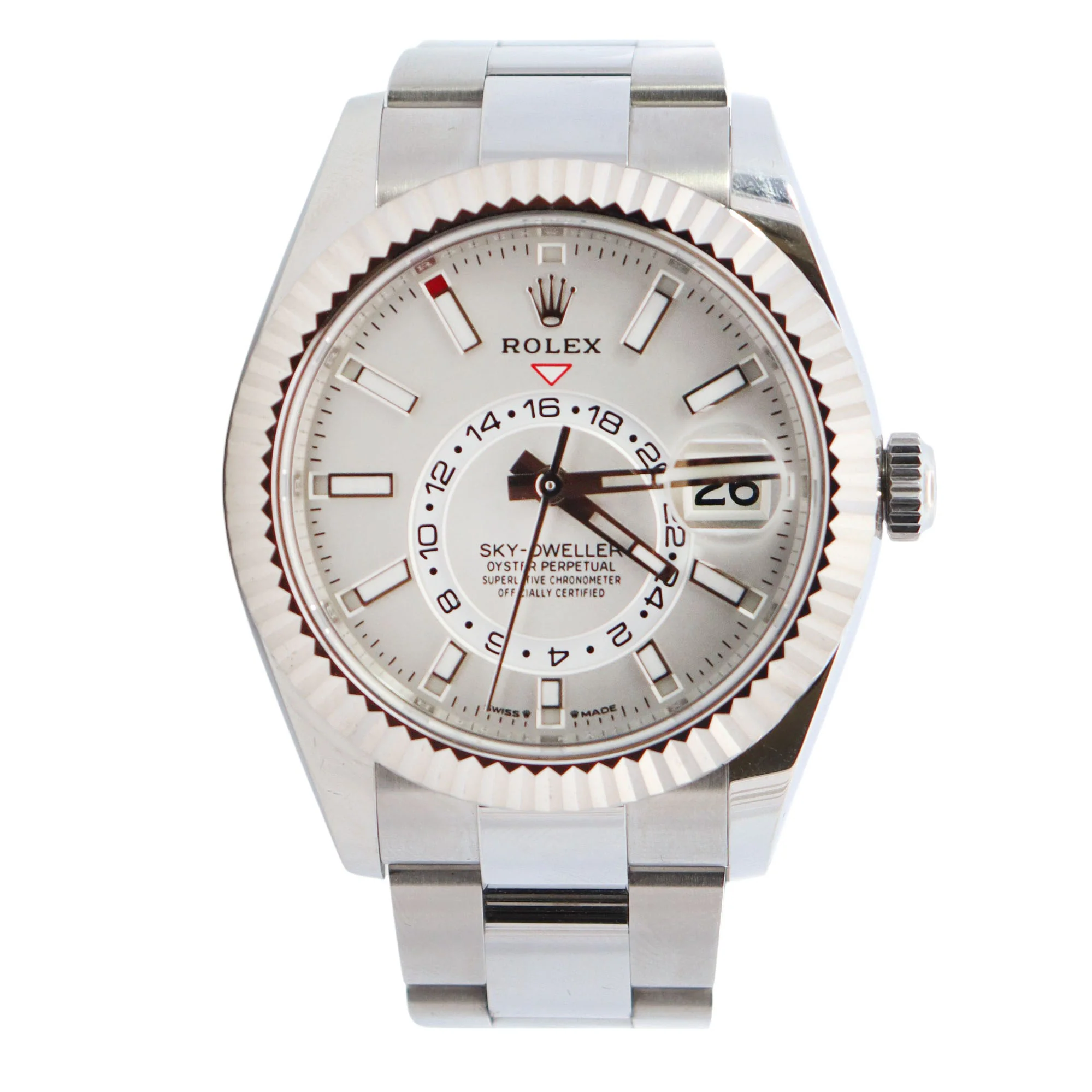 Rolex Sky-Dweller 42mm White Dial Watch Ref# 336934