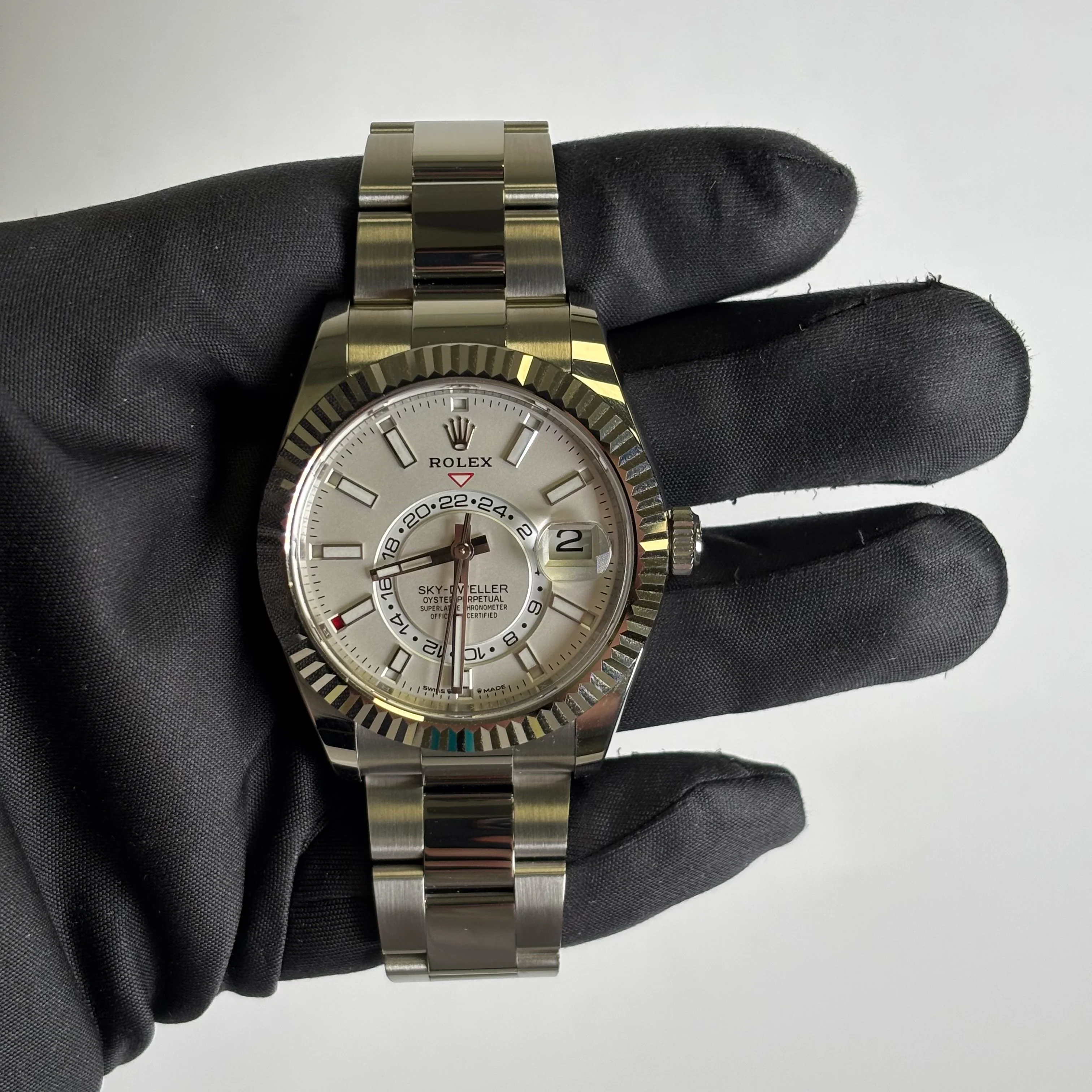 Rolex Sky-Dweller 42mm White Dial Watch Ref# 336934 - Image 2