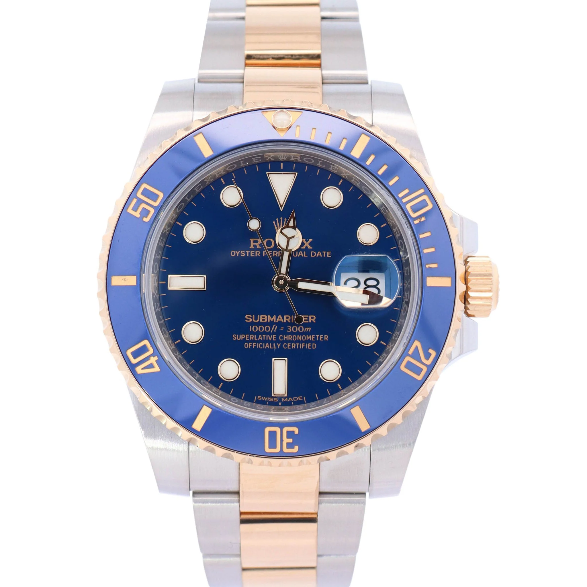 Rolex Submariner 40mm Blue Dial Watch Ref# 116613LB