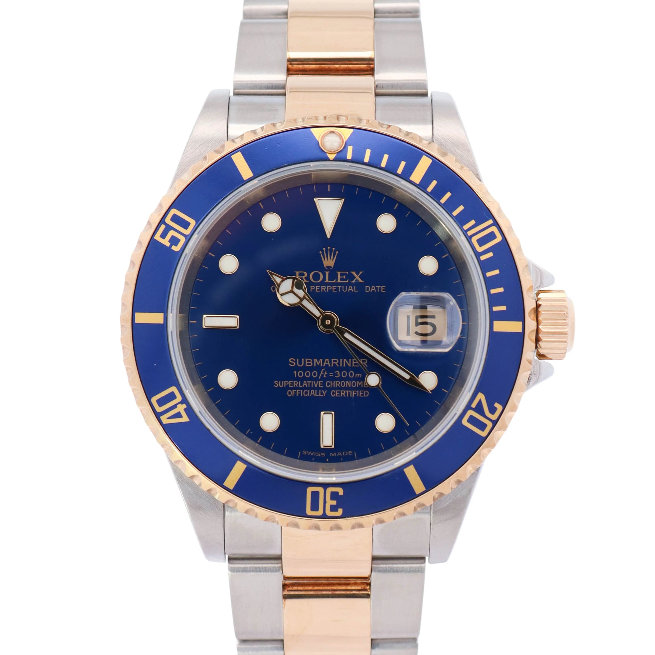 Rolex Submariner 40mm Blue Dial Watch Ref# 16613