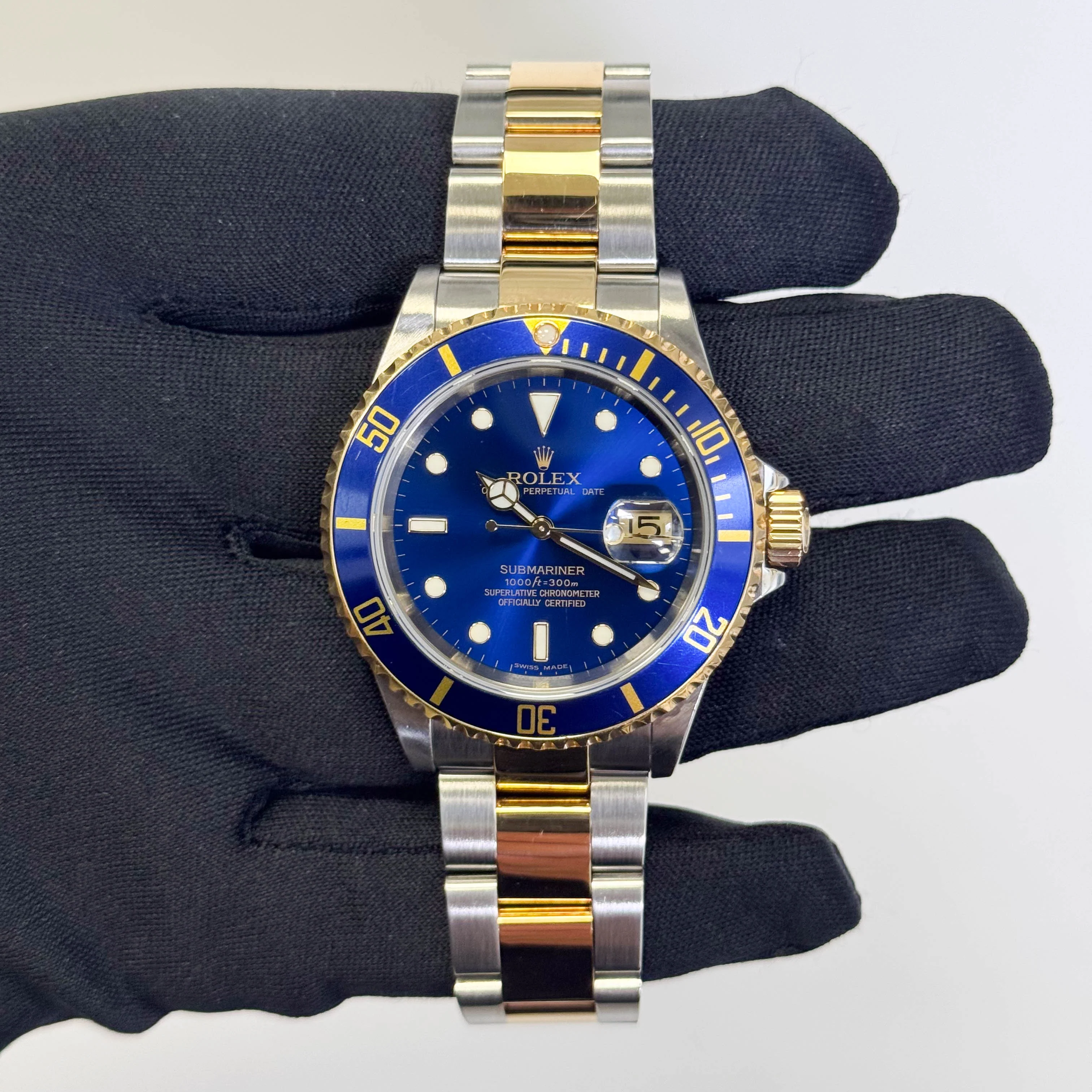 Rolex Submariner 40mm Blue Dial Watch Ref# 16613 - Image 2