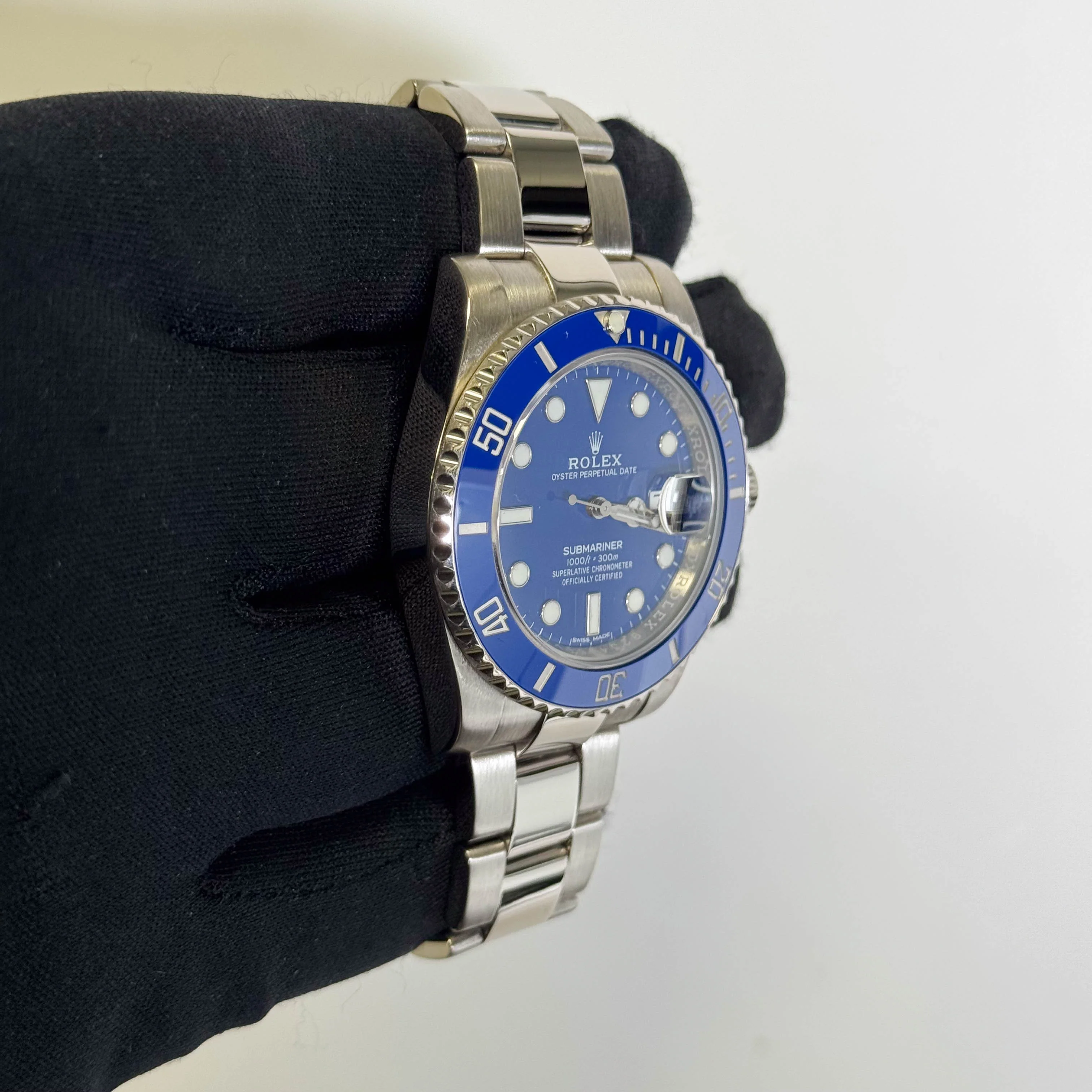 Rolex Submariner 40mm Blue Dot Dial Watch Ref# 116619LB - Image 3