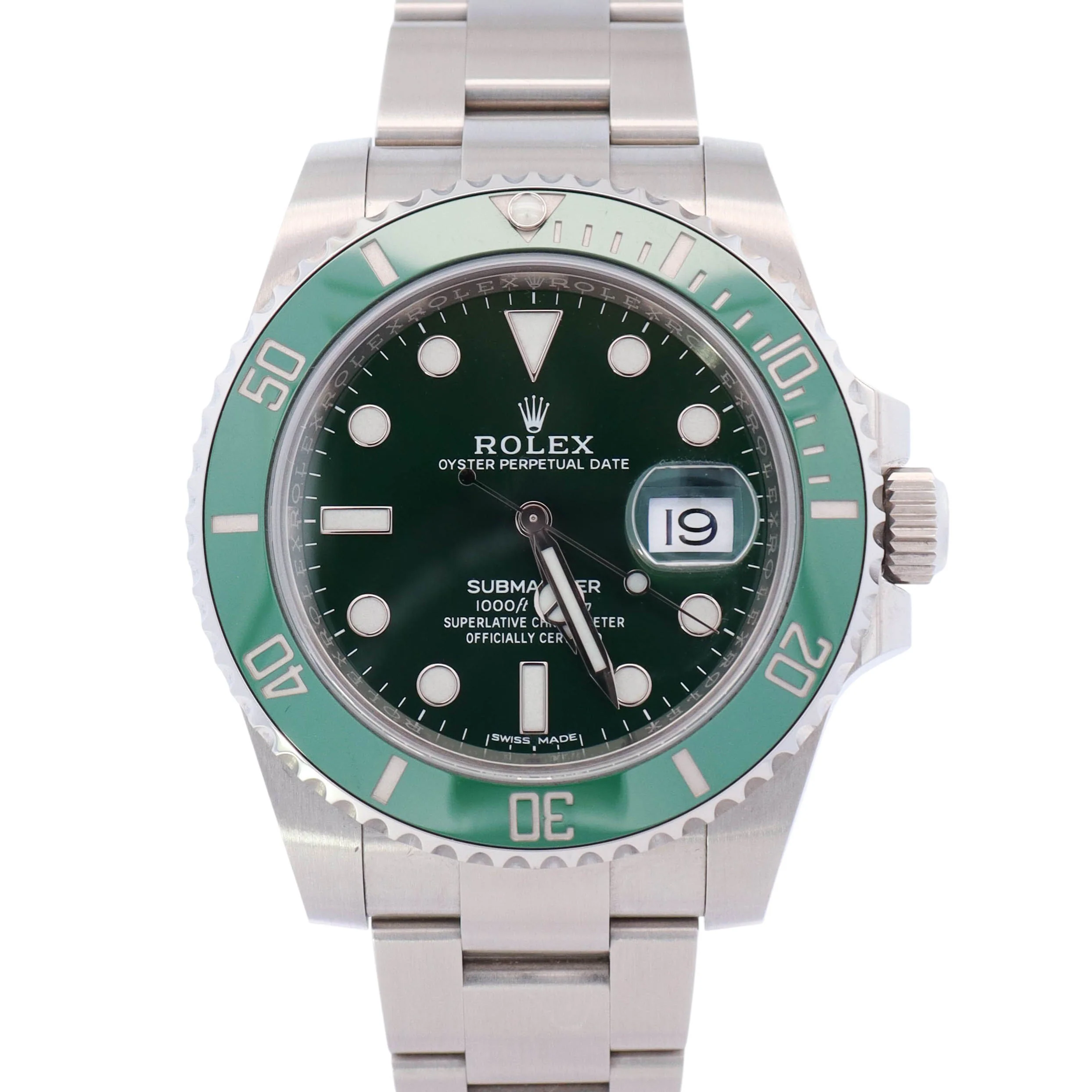 Rolex Submariner 40mm Green Dial Watch Ref# 116610LV