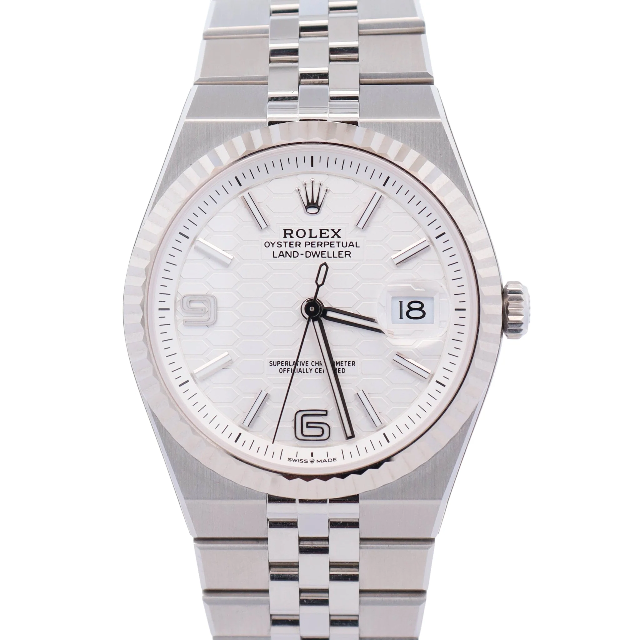 Rolex Land-Dweller 40mm White Dial Watch Ref # 127334