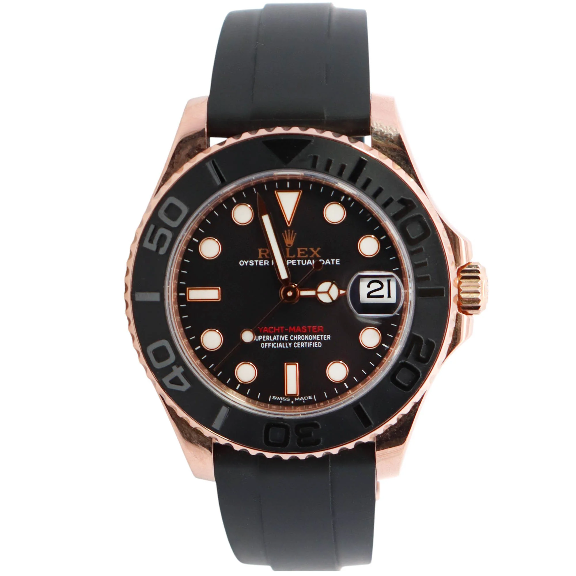 Rolex Yacht-Master 37mm Black Dial Watch Ref# 268655
