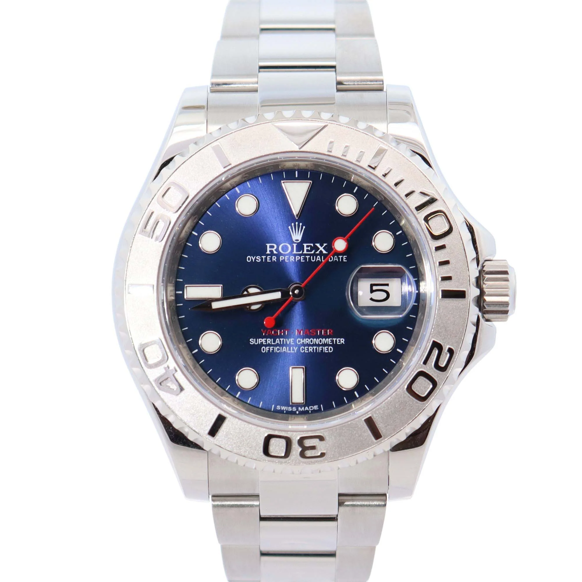 Rolex Yacht-Master 40mm Blue Dial Watch Ref# 116622