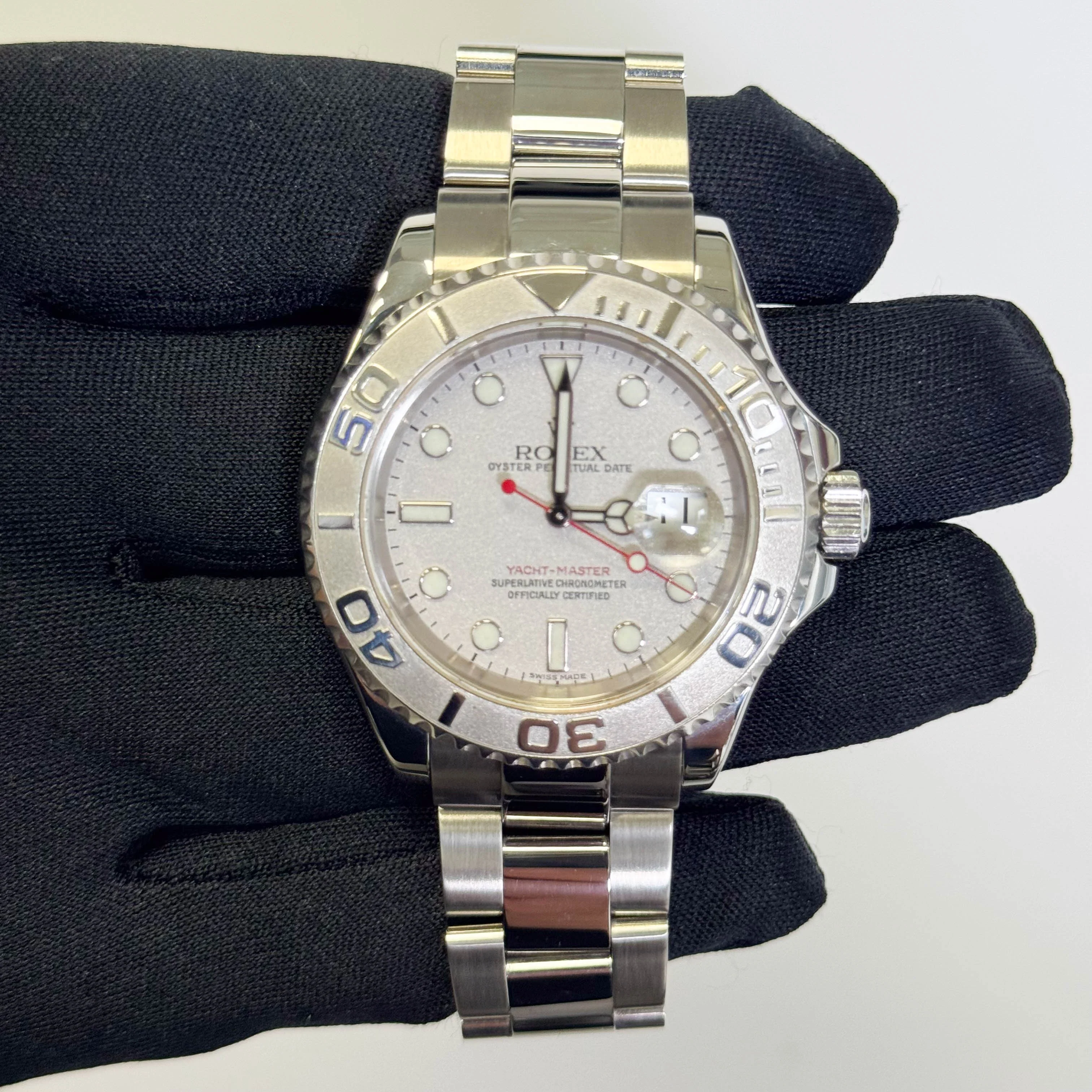 Rolex Yacht-Master 40mm Platinum Dial Watch Ref# 16622 - Image 2