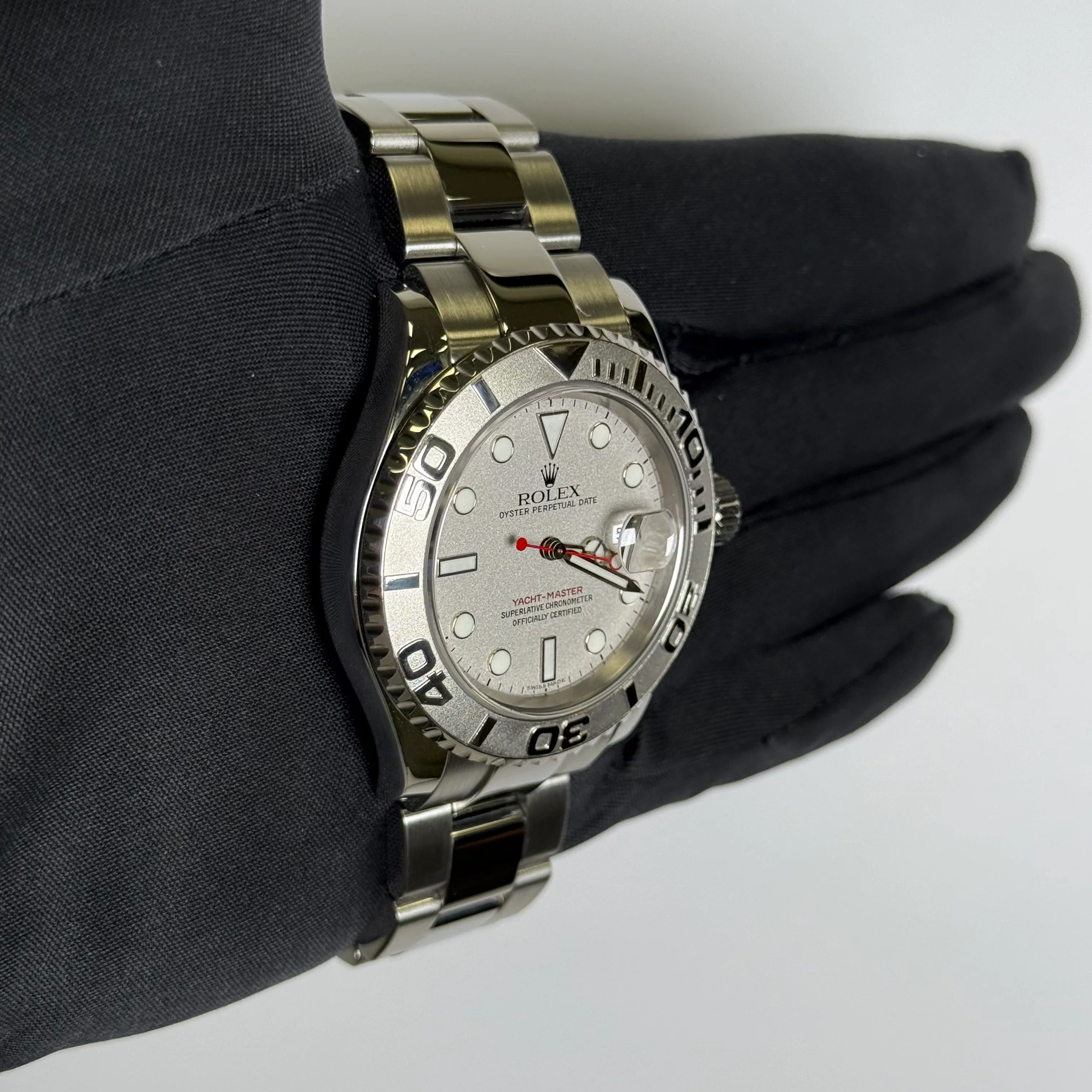 Rolex Yacht-Master 40mm Silver Dial Watch Ref# 16622 - Image 3