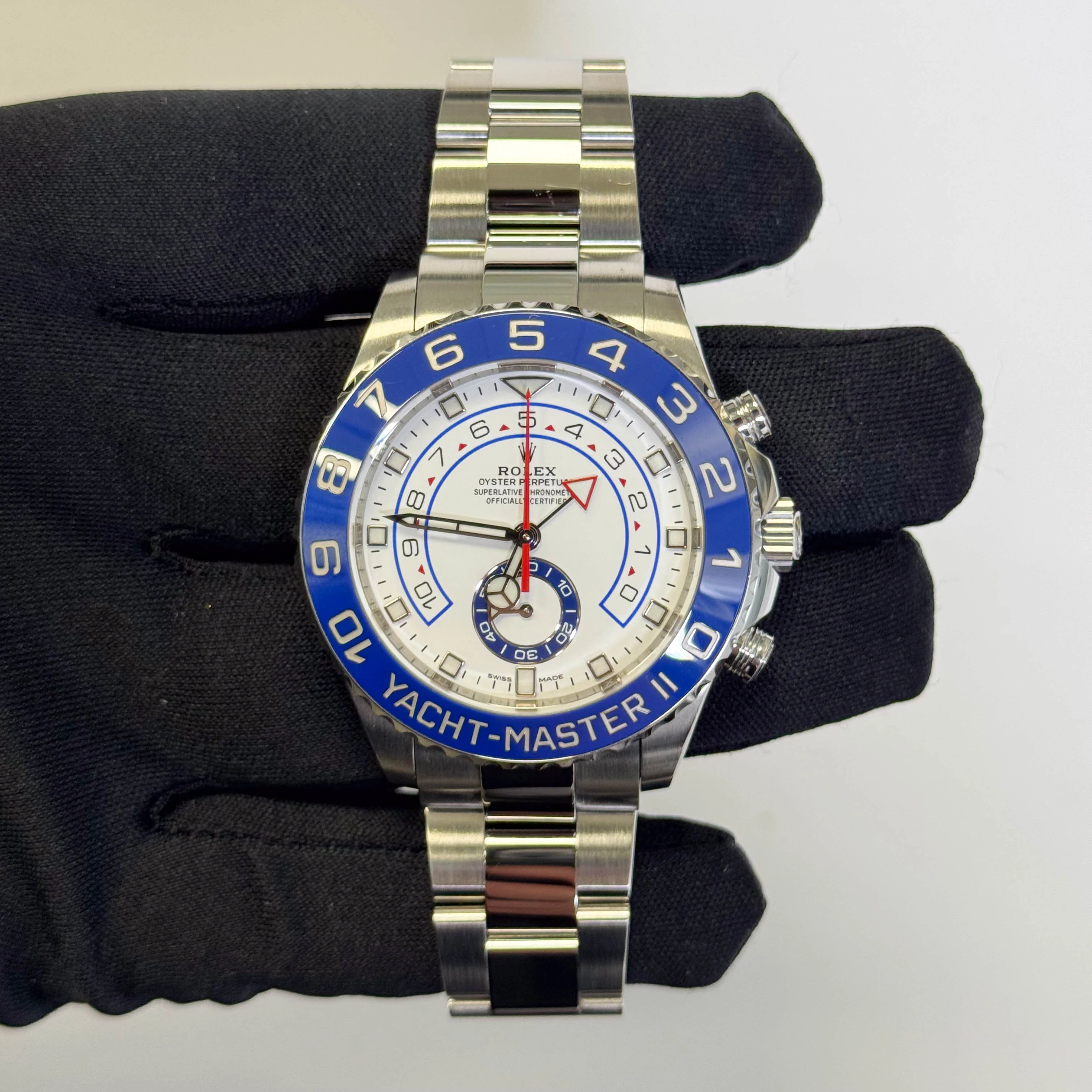 Rolex Yacht-Master II 44mm White Dial Watch Ref# 116680 - Image 2