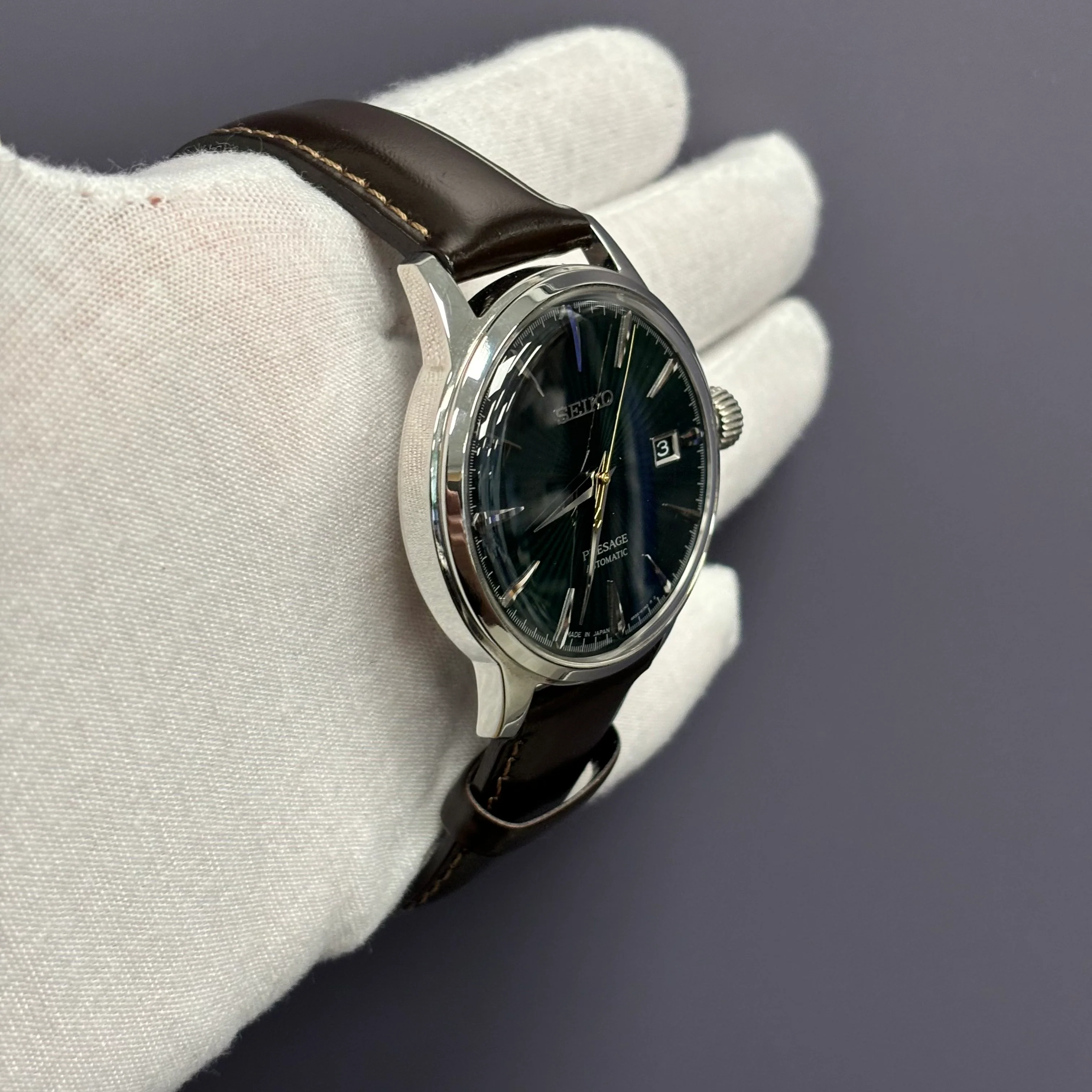 Seiko Presage 40.5mm Green Dial Watch Ref# SRPD37 - Image 3