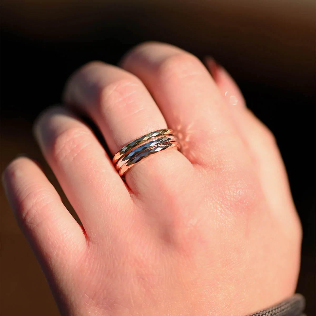 Solid Gold Diamond Cut Band - Image 2