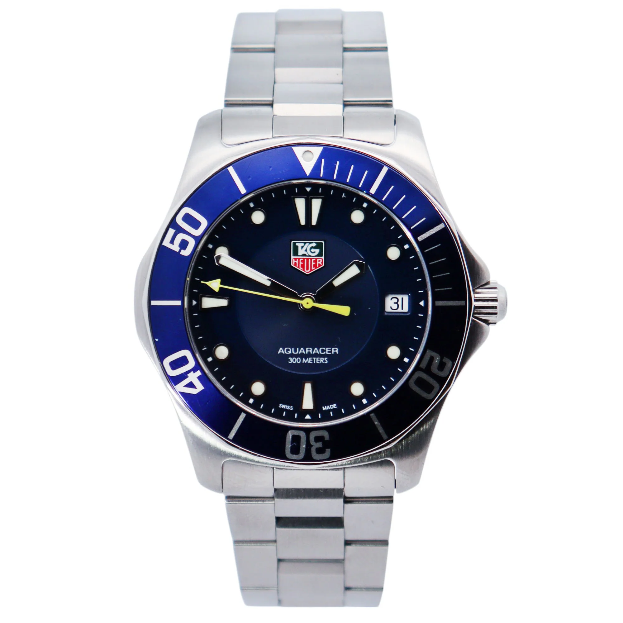 Tag Heuer Aquaracer 39mm Blue Dial Watch Ref# WAB1112