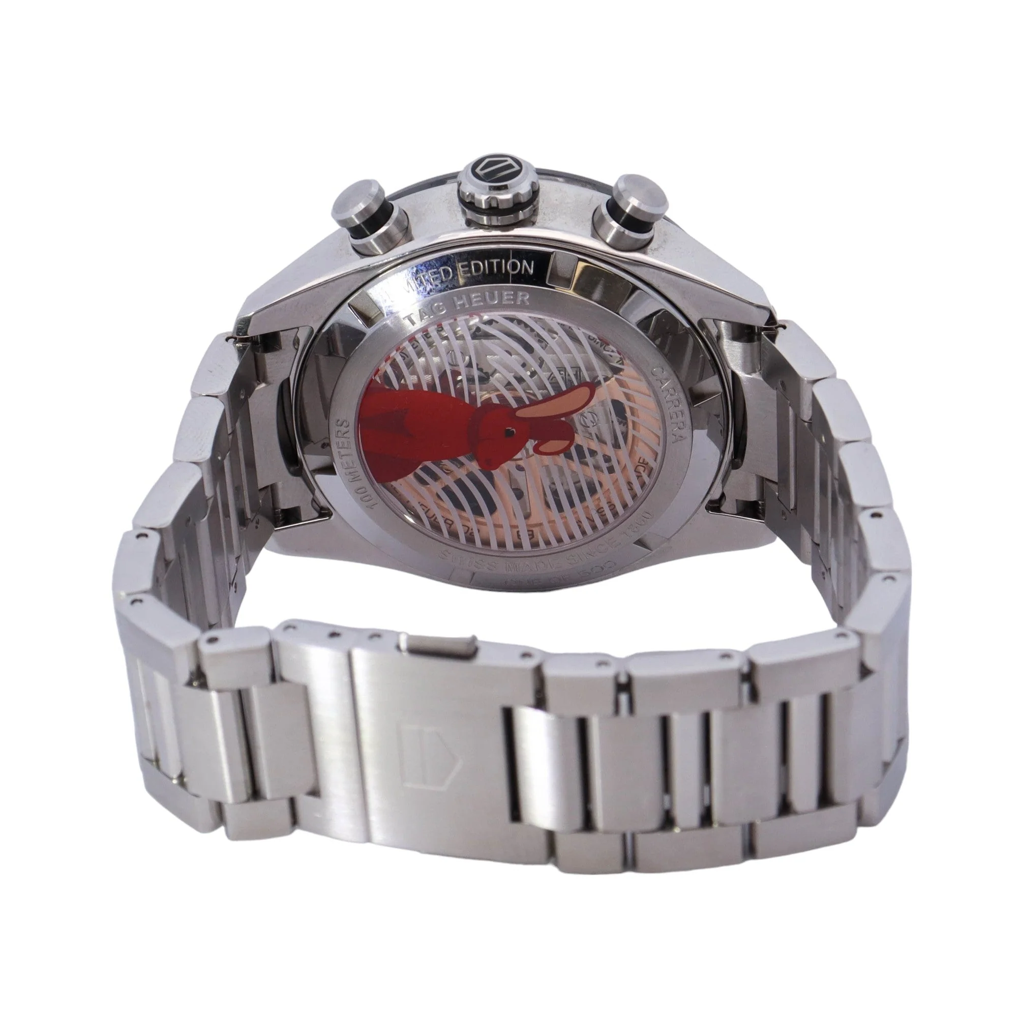 Tag Heuer Carrera "Year Of The Rabbit"  44mm Stainless Steel Black Stick Dial Watch Reference# CBN2A1L.FC6521 - Image 4