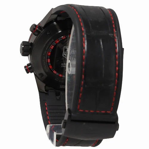 Tag Heuer Mens Carrera Black Stainless Steel 45mm Skeleton Dial Watch Reference# CAR2A1G.FC6400 - Image 3
