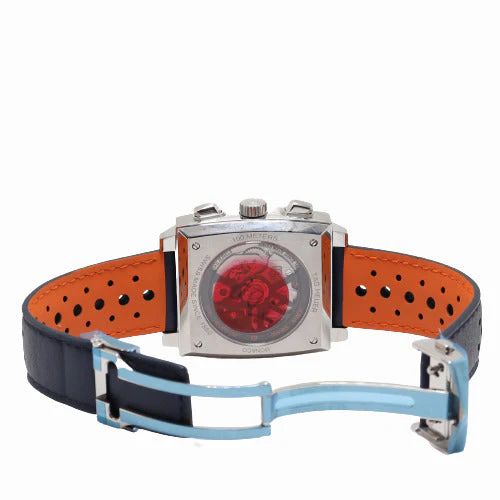 Tag Heuer Monaco X Gulf Stainless Steel 39mm Sunray Brushed Dial Watch Reference# CBL2115.FC6494 - Image 5