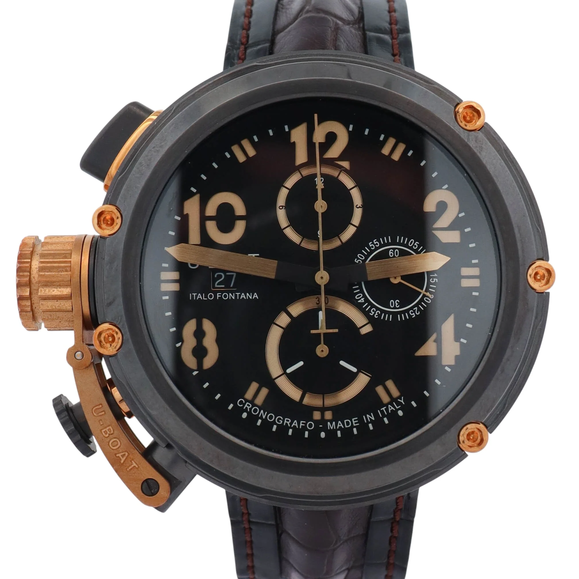 U-Boat Gold Arrow 51mm Black Dial Watch Ref# U-51 Gold Arrow