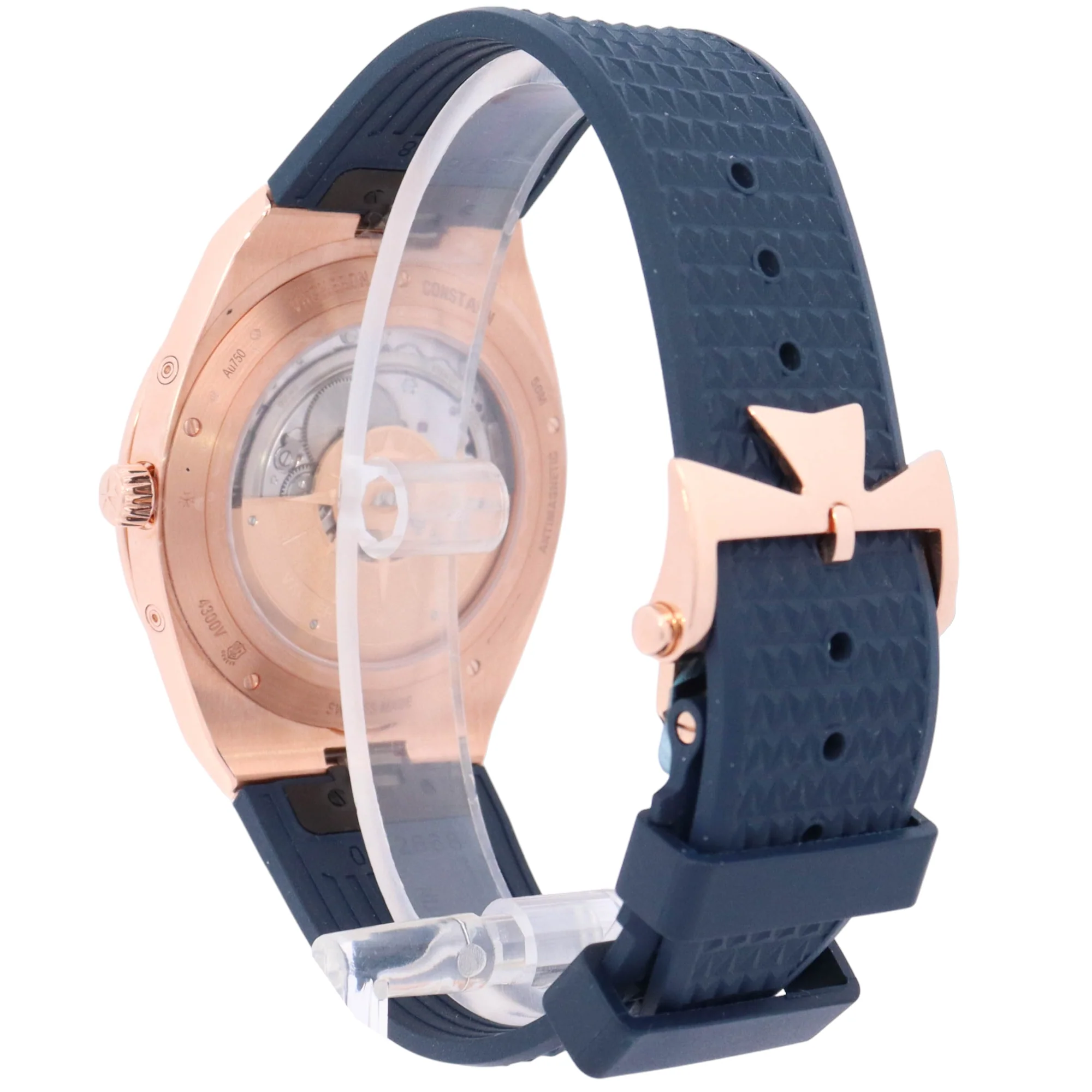 Vacheron Constantin Overseas Perpetual Calendar Ultra Thin 41.5mm Rose Gold Blue Stick Dial Watch Reference# 4300V/000R-B509 - Image 3