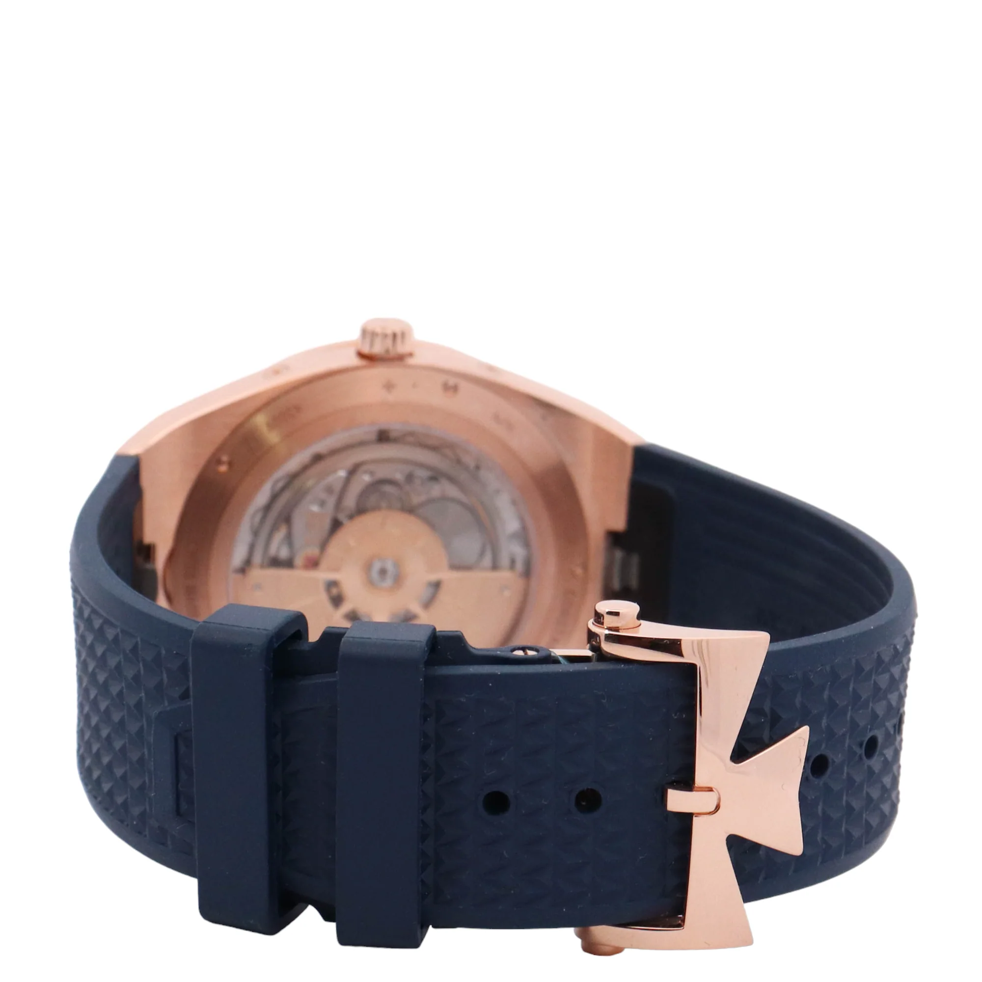 Vacheron Constantin Overseas Perpetual Calendar Ultra Thin 41.5mm Rose Gold Blue Stick Dial Watch Reference# 4300V/000R-B509 - Image 4