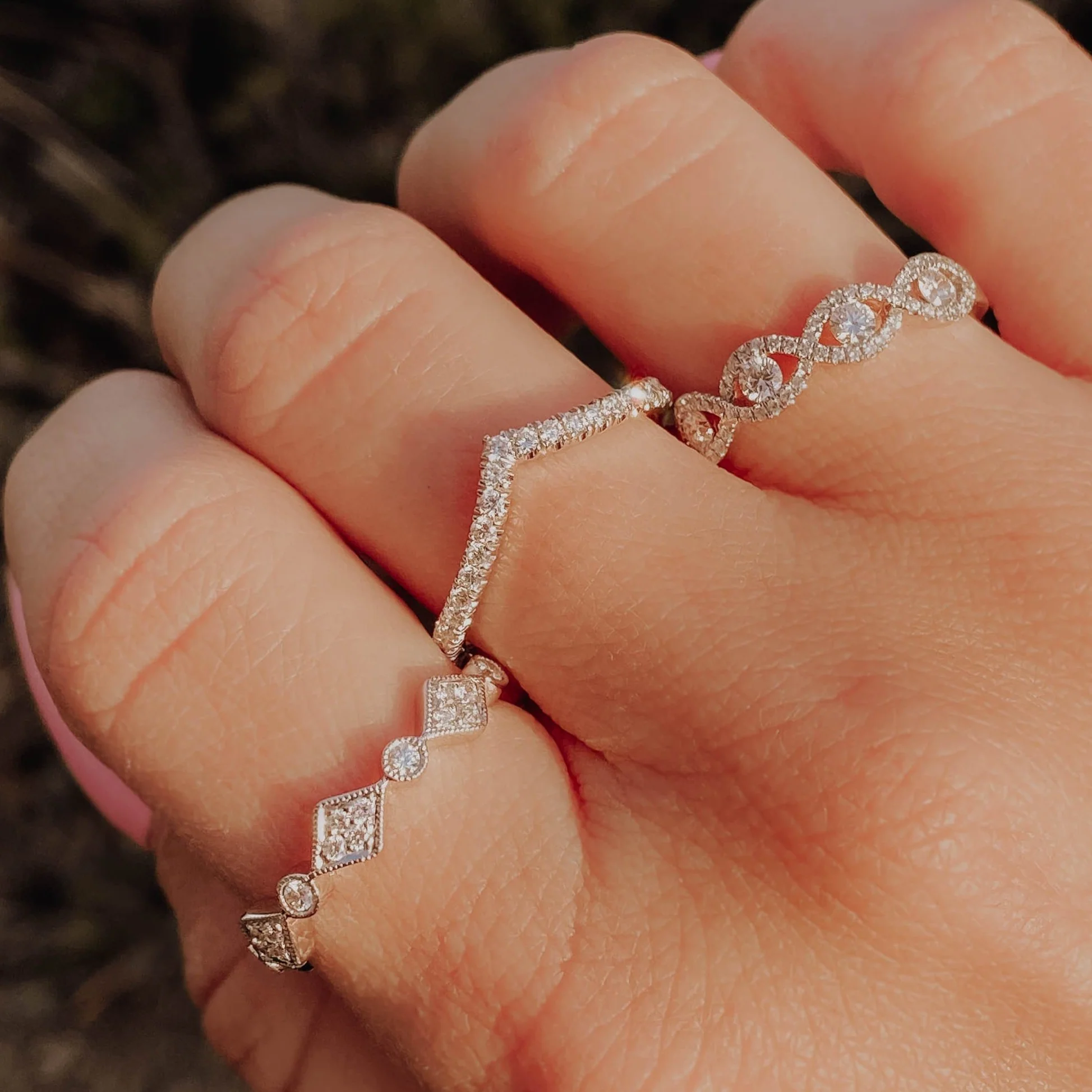 The Vivi Chevron Diamond Band - Image 2